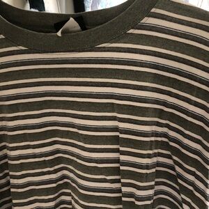 Striped Green and White T-Shirt